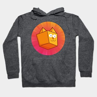 Cute Square Orange Cat Hoodie